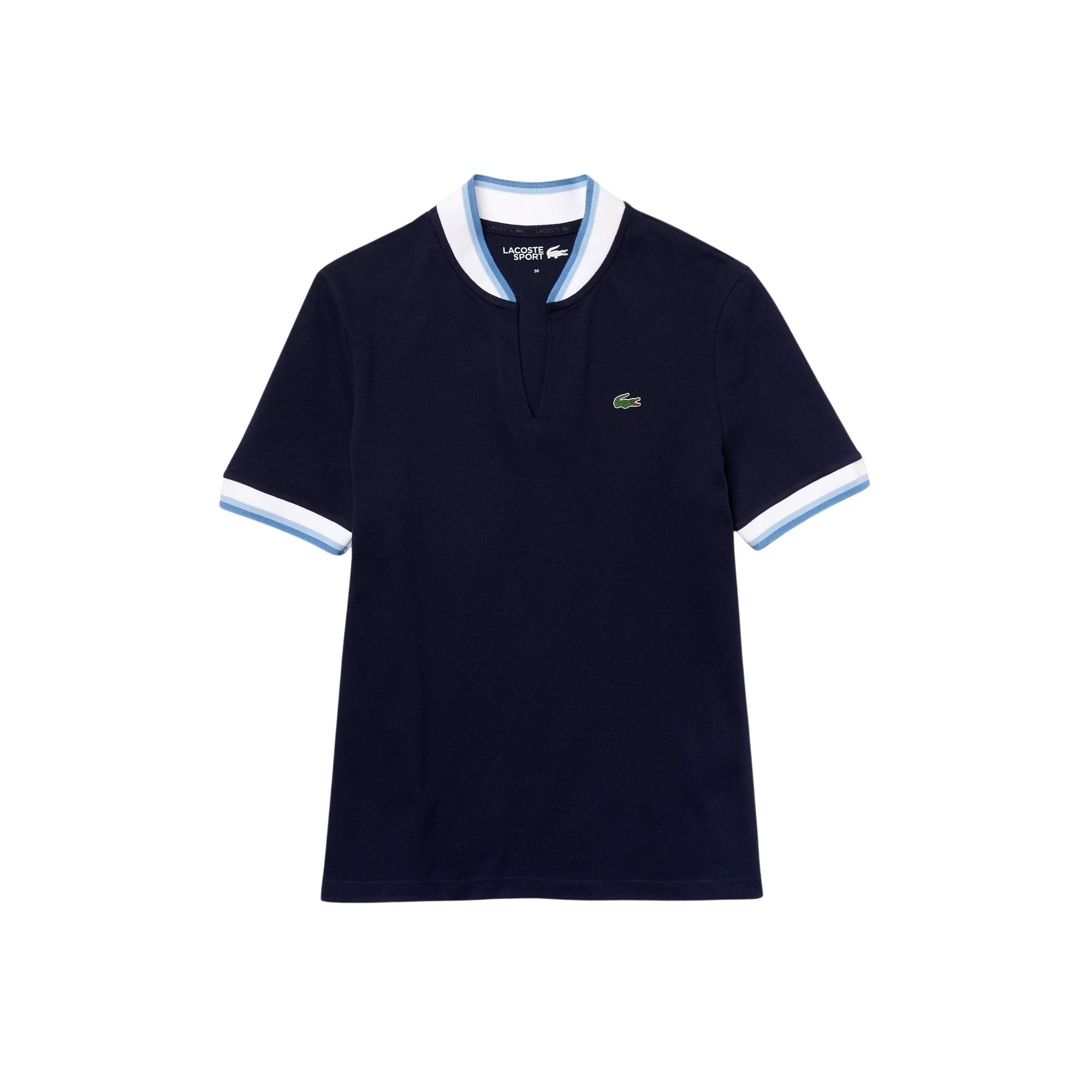 Lacoste Sport Fit Stretch Piqué Dam Polo Navy Blue/white